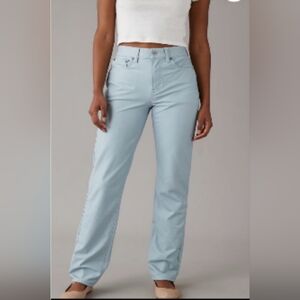 227. American Eagle  Faux Leather Pants - Light Blue